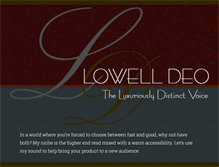 Tablet Screenshot of lowelldeo.com